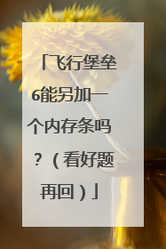 飞行堡垒6能另加一个内存条吗?(看好题再回)