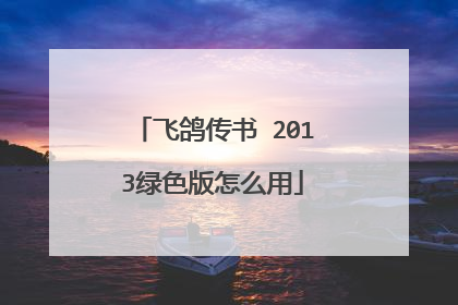 飞鸽传书 2013绿色版怎么用