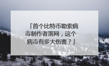 首个比特币勒索病毒制作者落网，这个病毒有多大伤害？