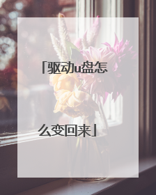 驱动u盘怎么变回来