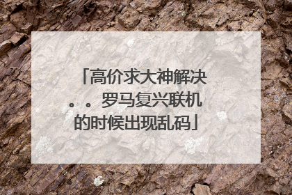 高价求大神解决。。罗马复兴联机的时候出现乱码