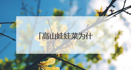 高山娃娃菜为什么不能吃 娃娃菜不能吃原因解析