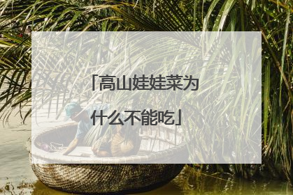 高山娃娃菜为什么不能吃