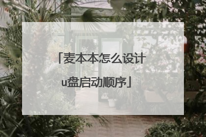 麦本本怎么设计u盘启动顺序