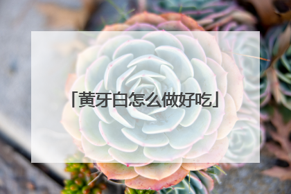 黄牙白怎么做好吃