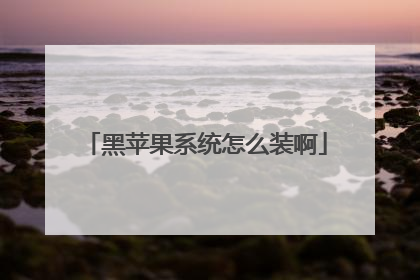 黑苹果系统怎么装啊