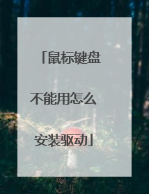 鼠标键盘不能用怎么安装驱动