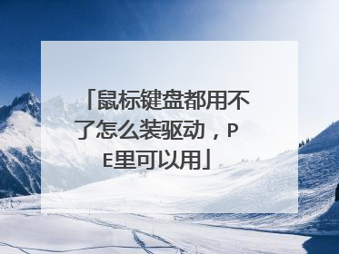 鼠标键盘都用不了怎么装驱动，PE里可以用