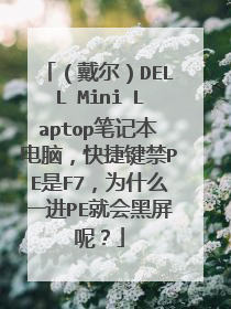 (戴尔)DELL Mini Laptop笔记本电脑,快捷键禁PE是F7,为什么一进PE就会黑屏呢?