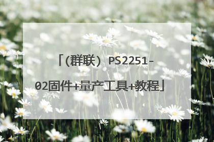 (群联) PS2251-02固件+量产工具+教程