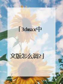 3dmax中文版怎么调?