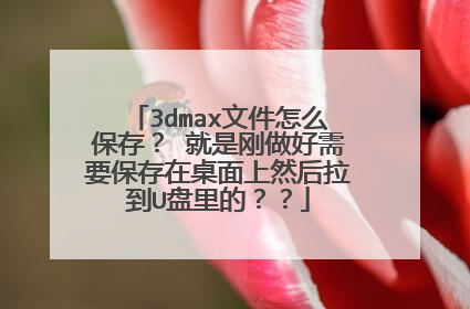 3dmax文件怎么保存? 就是刚做好需要保存在桌面上然后拉到U盘里的??