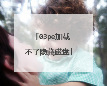 03pe加载不了隐藏磁盘