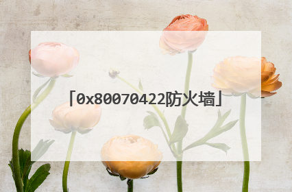 0x80070422防火墙