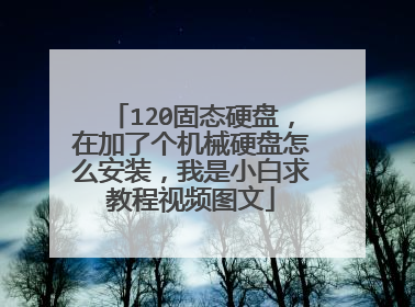 120固态硬盘，在加了个机械硬盘怎么安装，我是小白求教程视频图文
