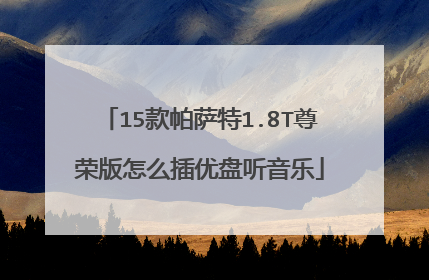 15款帕萨特1.8T尊荣版怎么插优盘听音乐