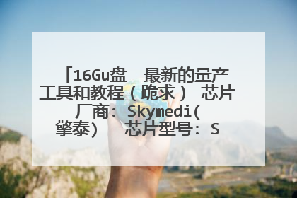 16Gu盘 最新的量产工具和教程(跪求) 芯片厂商: Skymedi(擎泰) 芯片型号: SK6226AA