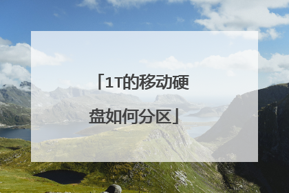 1T的移动硬盘如何分区