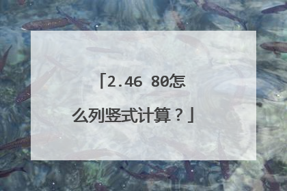 2.46ⅹ80怎么列竖式计算?