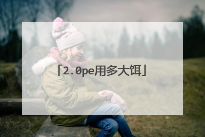 2.0pe用多大饵