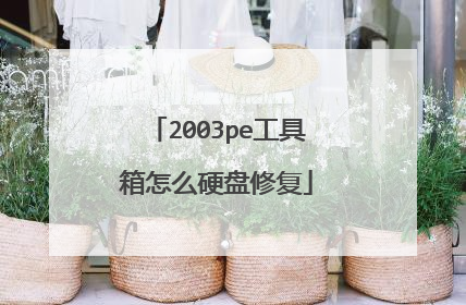 2003pe工具箱怎么硬盘修复