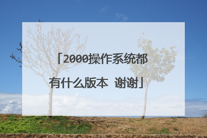 2000操作系统都有什么版本 谢谢