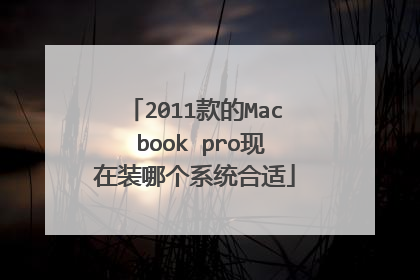 2011款的Mac book pro现在装哪个系统合适