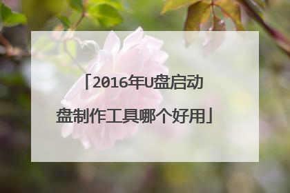 2016年U盘启动盘制作工具哪个好用