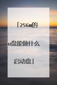 256m的u盘能做什么启动盘