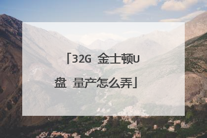 32G 金士顿U盘 量产怎么弄