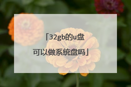 32gb的u盘可以做系统盘吗