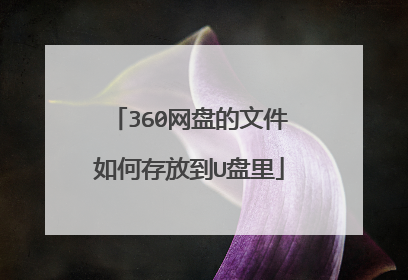 360网盘的文件如何存放到U盘里