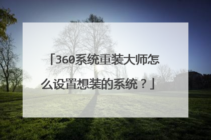 360系统重装大师怎么设置想装的系统？