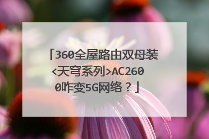 360全屋路由双母装<天穹系列>AC2600咋变5G网络？