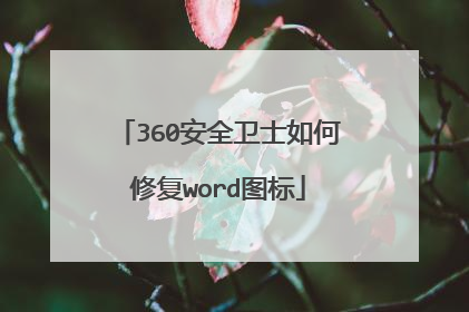 360安全卫士如何修复word图标