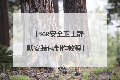 360安全卫士静默安装包制作教程