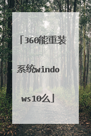 360能重装系统windows10么