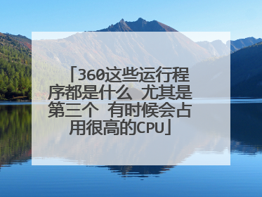 360这些运行程序都是什么 尤其是第三个 有时候会占用很高的CPU