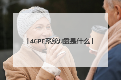 4GPE系统U盘是什么