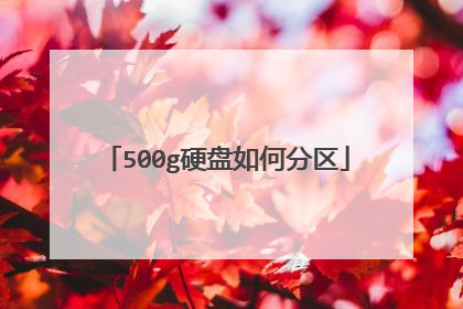 500g硬盘如何分区