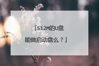512M的U盘能做启动盘么？