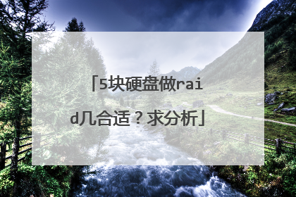 5块硬盘做raid几合适?求分析