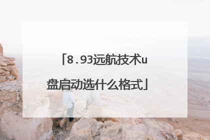 8.93远航技术u盘启动选什么格式