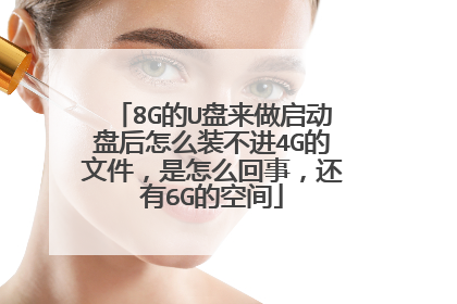 8G的U盘来做启动盘后怎么装不进4G的文件,是怎么回事,还有6G的空间