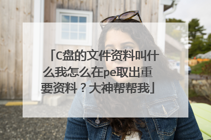 C盘的文件资料叫什么我怎么在pe取出重要资料?大神帮帮我