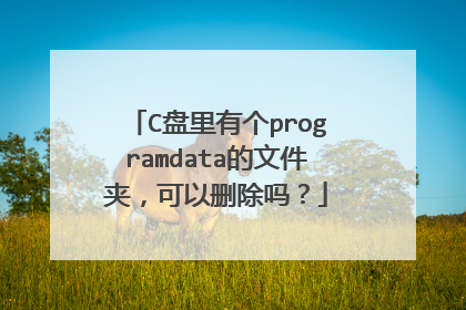 C盘里有个programdata的文件夹,可以删除吗?