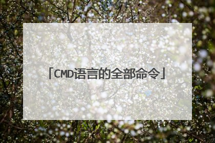 CMD语言的全部命令
