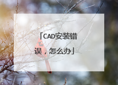 CAD安装错误,怎么办