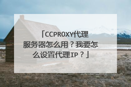 CCPROXY代理服务器怎么用?我要怎么设置代理IP?