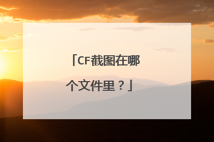 CF截图在哪个文件里?